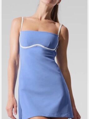 ALO Yoga Airbrush Streamlined Dress-Crystal Clear Blue NWT